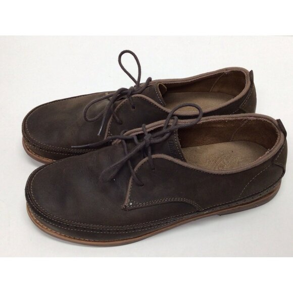 OluKai Honolulu Lace Up Men\'s Brown Leather Oxford Loafers Casual Shoes Size 9 main image 9